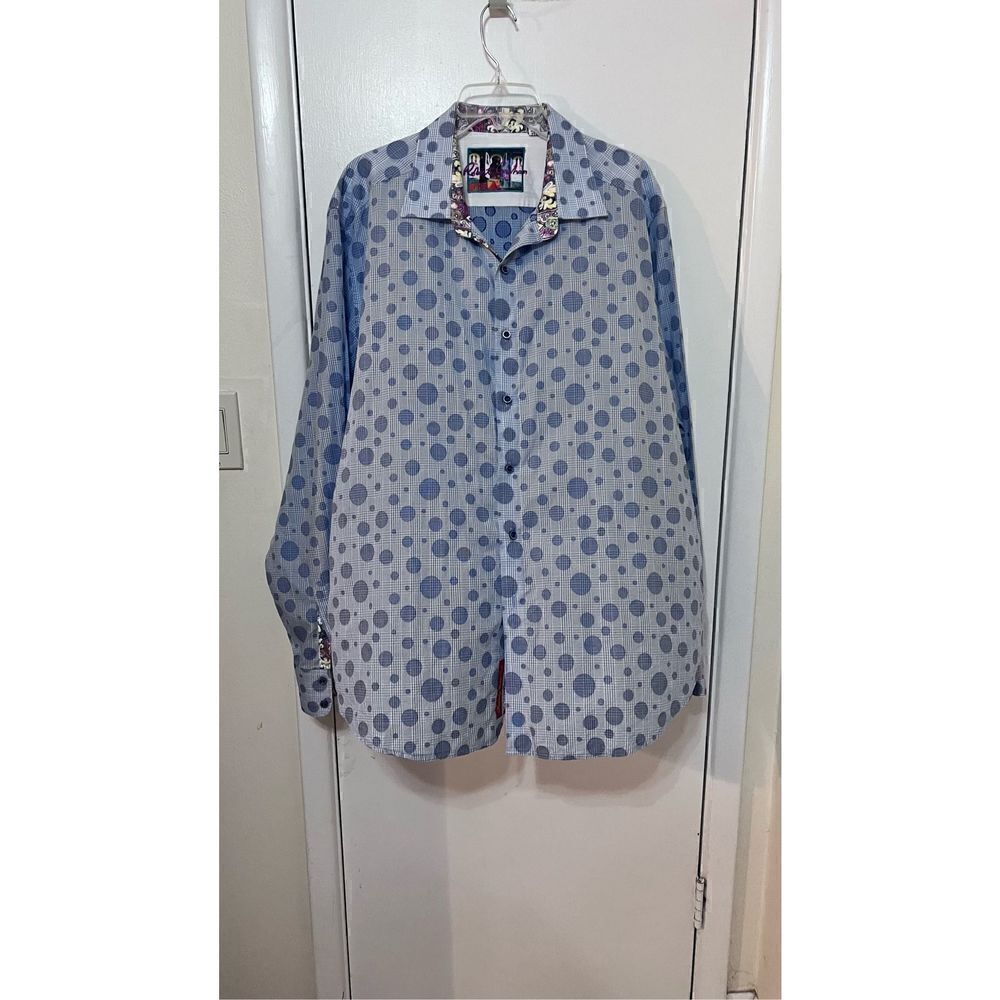 ROBERT GRAHAM BLUE PHILLIPE LONG SLEEVE BUTTON DOWN MENS SZ 2XL - Picture 3 of 12